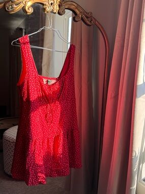 wild fable Red Polka Dot Tiered Sundress